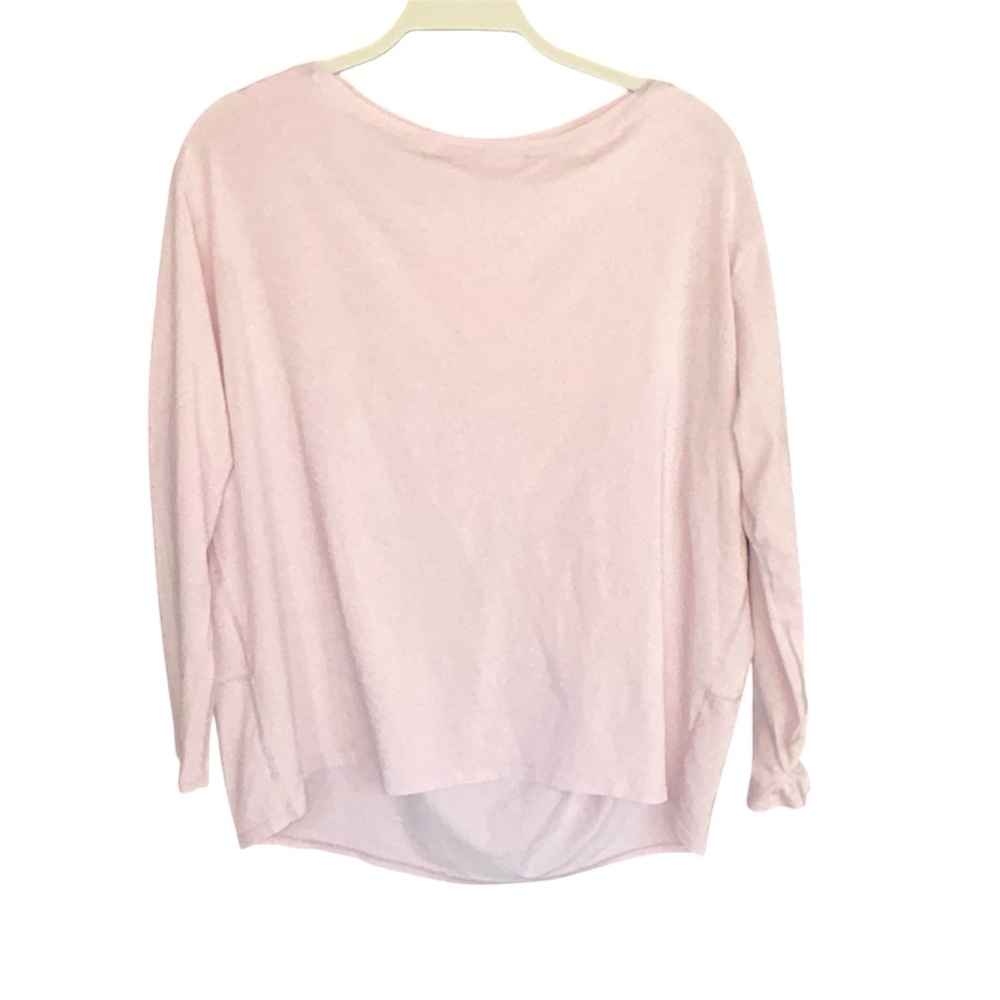 lululemon athletica Light Pink Long Sleeve Boatneck Top